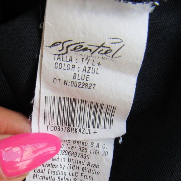 essentiel by Michelle Belau Womens Classic Navy Blue Mini Pencil Skirt Size L - Picture 6 of 9